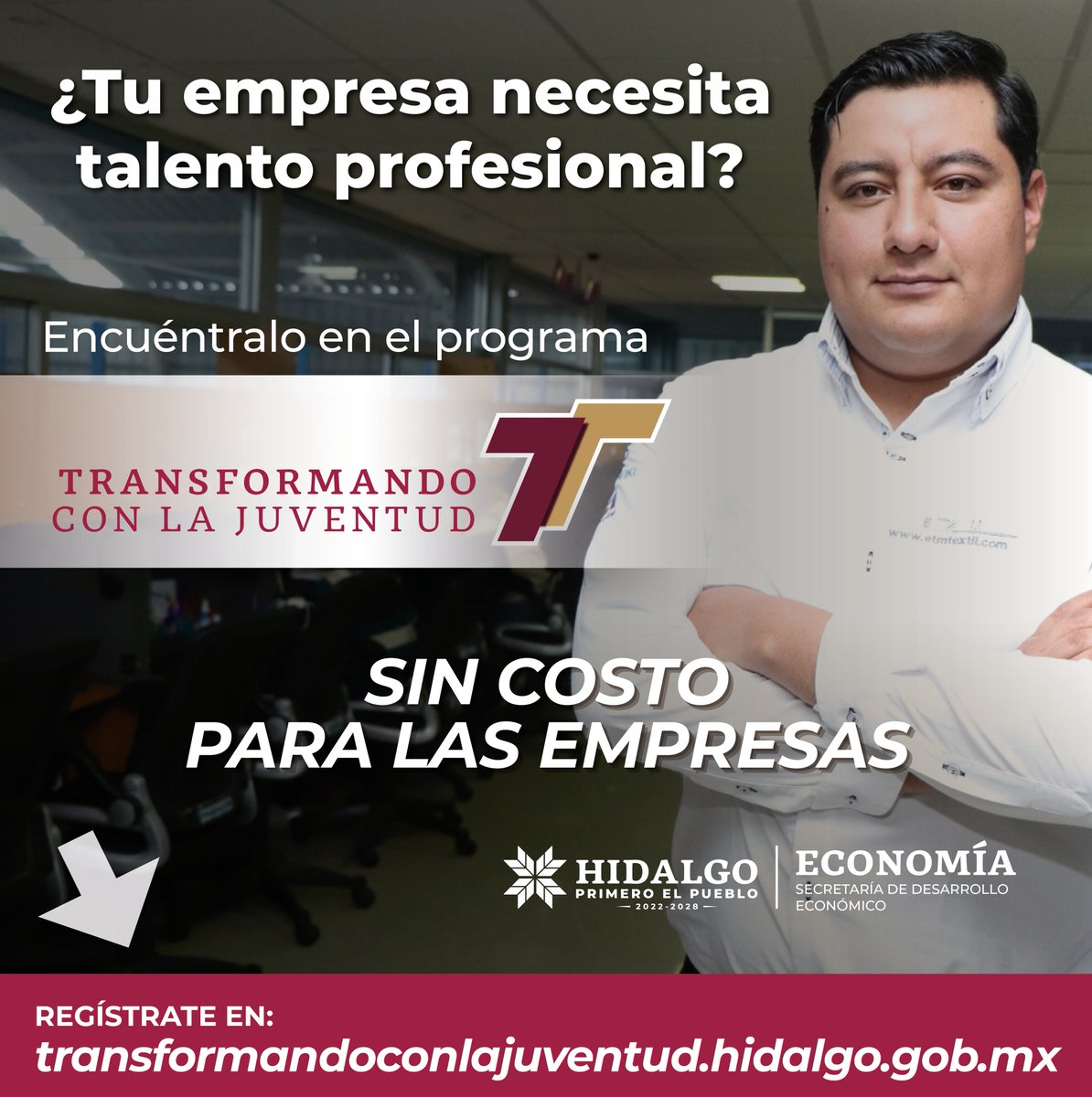 LsrHidalgo's tweet image. Sé un empresario con visión: impulsa el talento. 👉🏽
Con el programa #TransformandoConLaJuventud podrás recibir en tu empresa a un profesional de tu ramo y explorar nuevas posibilidades de crecimiento.
La Secretaría de Desarrollo Económico de Hidalgo otorga las becas.