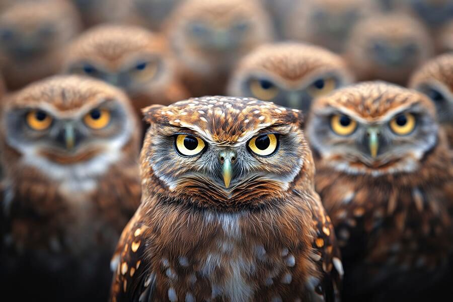 Watchful Owl Parliament. Wall Art Prints: matthias-hauser.pixels.com/featured/watch… #funny #animal #art