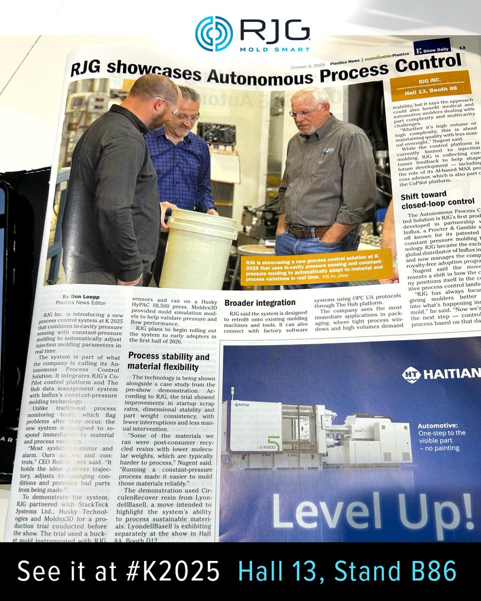 #K2025 is the only place in the world you can talk with Bob Reese , Brandon Birchmeier, and the legendary Anthony Goff about global implications of Autonomous Process Control - and they're all in one place right for the next several days only! Hall 13, Booth B86 with #RJGInc