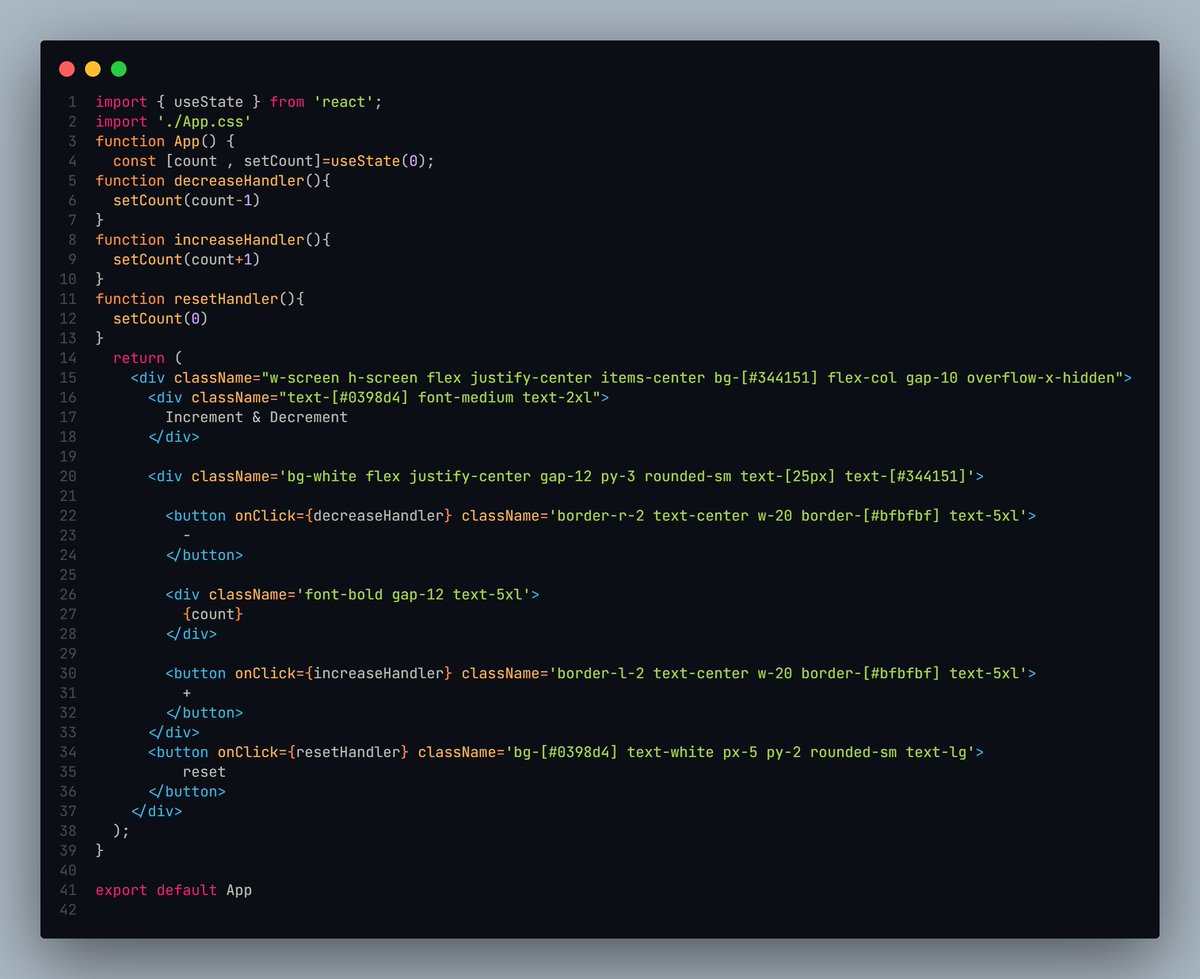 devwithjitanshu's tweet image. Today I explored the `useState` hook in React ⚛️

It allows functional components to store and update data dynamically.

const [count, setCount] = useState(0);

Clean, declarative, and makes components reactive 🔁  

#ReactJS #WebDevelopment #JavaScript