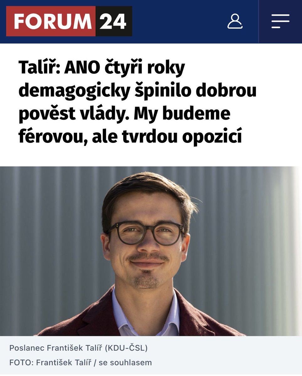 ☕️🗞️ Kdo se bojí, nesmí do lesa! 

Rozhovor s <a href="/machova_d/">Dominika Machová</a> pro <a href="/FORUM_24/">FORUM 24</a> o mých plánech ve Sněmovně, budoucnosti <a href="/kducsl/">KDU-ČSL</a> nebo o možné spolupráci mladých poslanců na tématu bydlení 🤝 

forum24.cz/talir-ano-ctyr…