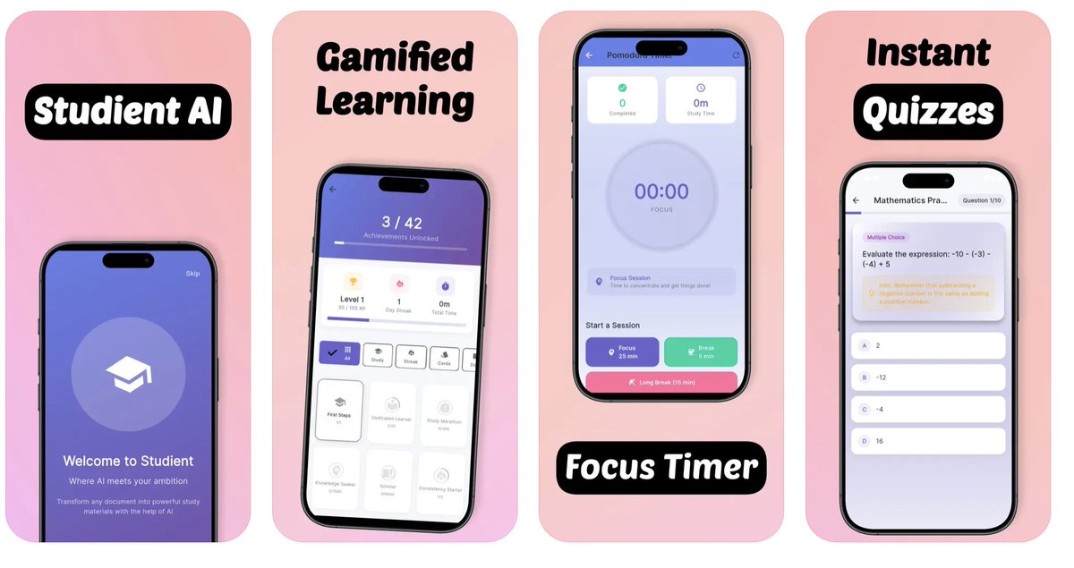 OneSignal Boost Award · 4th Place

Studient — Generates study materials like flashcards and quizzes directly from PDFs.

Devpost: revenuecat-shipaton-2025.devpost.com/submissions/77…