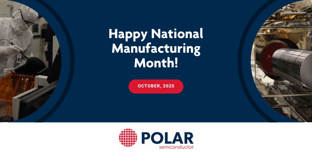 🗓️ At Polar, this month isn’t just a calendar moment—it’s a celebration of decades of manufacturing excellence.

Thanks to everyone who works behind the scenes to make this #SemiconductorManufacturing journey possible. 👏

#PolarSemiconductor #NationalManufacturingMonth