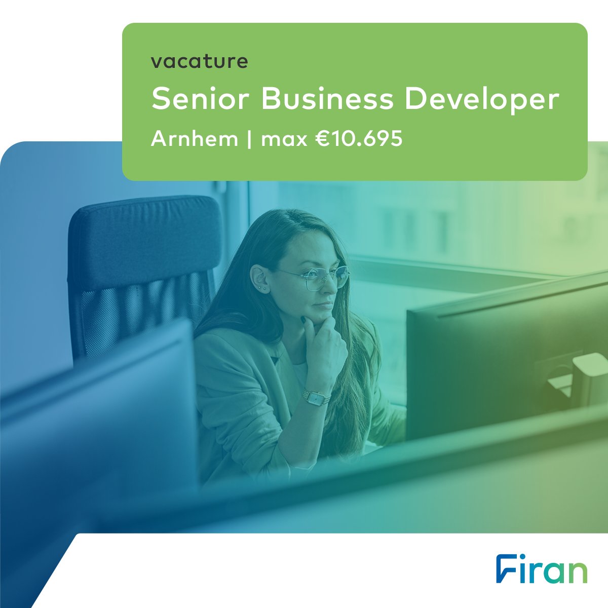 #vacature
We zijn op zoek naar een Senior Business Developer!
Locatie: Arnhem
Salaris: €6.188 tot €10.695 en pensioenopbouw bij ABP
Opleiding: hbo/wo werk- en denkniveau
Werkervaring: 10-15 jaar werkervaring

Help jij de energietransitie versnellen?
firan.nl/vacature/senio…