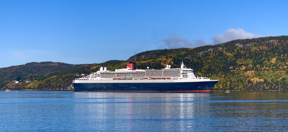 Beautiful day for a visit from the Queen Mary 2!   #CornerBrook #nlwx #nltraffic