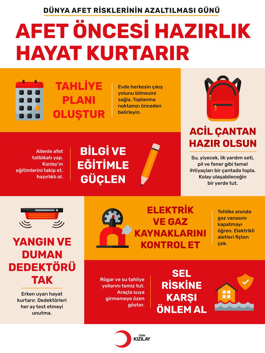 Afet Öncesi Hazırlık Hayat Kurtarır! 🌍

Afetler kapımızı çalmadan önce alınacak küçük önlemler, en zor anlarda sizin ve sevdiklerinizi hayata bağlar.