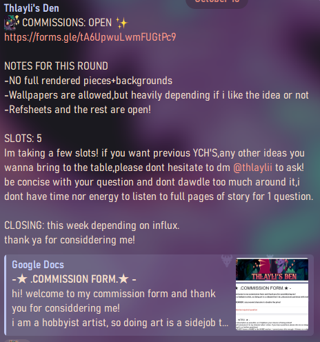 im not active qua art on twitter anymore but i do open sometimes on my telegram forms.gle/tA6UpwuLwmFUGt…