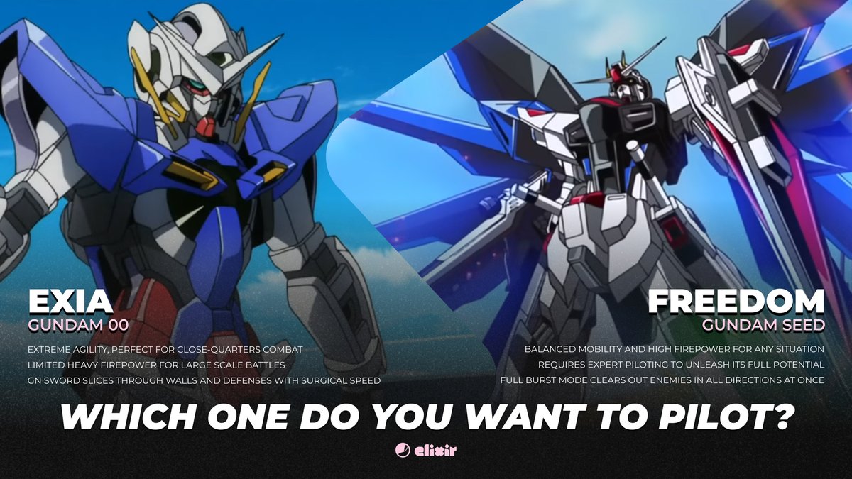 Elixir_Games's tweet image. 🏝️ You are in a vacation on an island. Suddenly, enemies attack. You’re surrounded, outnumbered and escape seems impossible
Your only chance? A Gundam waiting in the hangar
