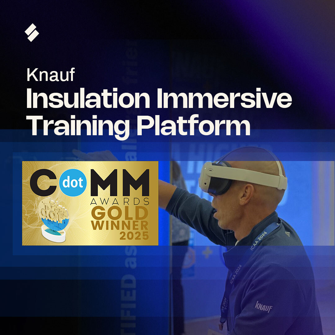 Our immersive VR training platform for Knauf Insulation won a dotCOMM Gold Award! 🏆 We’re proud to partner with <a href="/KnaufNA/">Knauf North America</a> to push innovation in workforce education and help set a new standard for the industry.

#VirtualReality #VR #Innovation