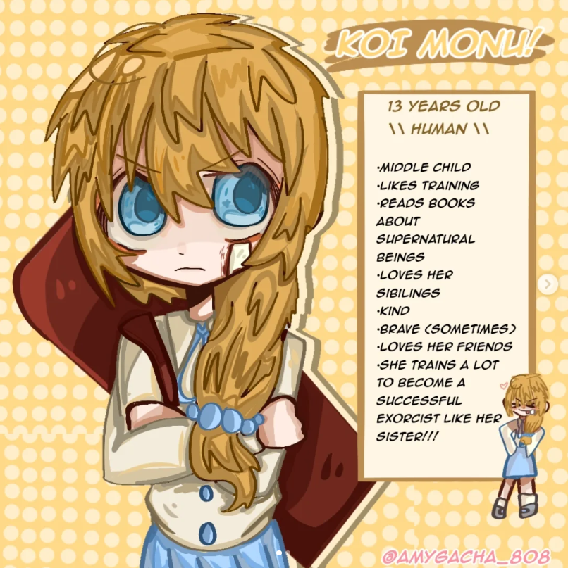 Amygacha808's tweet photo. ⚡Koi Monu🌡
• As you can see she likes blue > <
•I would describe her as the terapist friend 📌
•Avaible on my IG and YT too 🌷
•
•
•
•
•
#tbas #Theboundofthedeadflower #draw #Koimonu #oc #exorcist https://t.co/4FkFV3ewZ9