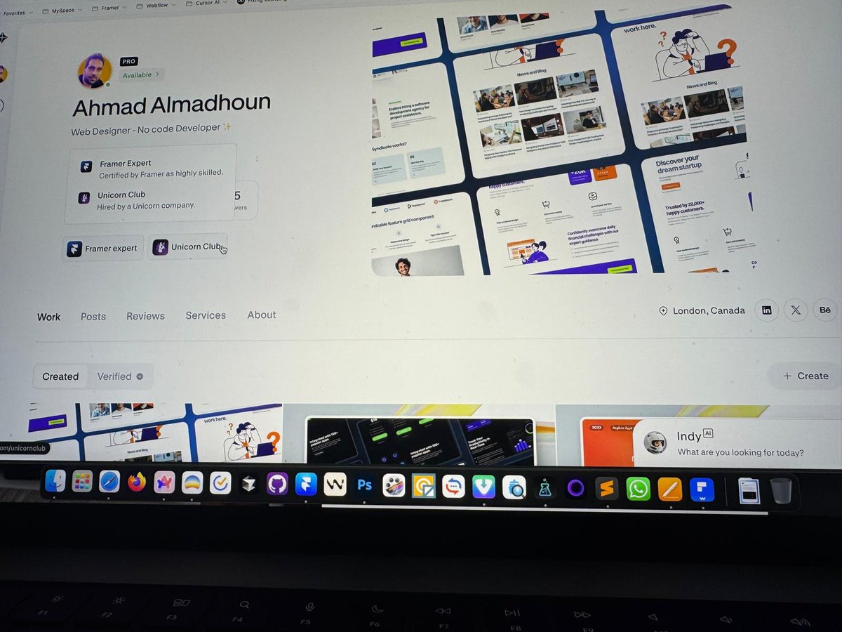 madhoundes's tweet image. Grateful moment: crossed $10K+ in earnings and served 20 amazing clients this year. 🚀

 Onward to the $50K milestone in 2026—let’s build more beautiful, useful products together. 🙌
#webdesign #Framer #NoCode #UX #SaaS