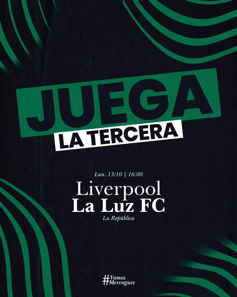 🫵🏼 JUEGA LA TERCERA 

#VamosMerengues🟢⚪️