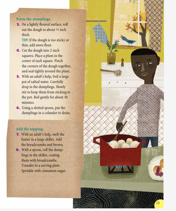 CricketMediaInc's tweet image. #MakeItMonday! 🥣 Have you ever wished you could try the delicious foods from the pages of the books and stories you read? This month's issue of SPIDER Magazine features the beautiful story "Plum Dumplings" by Andrea Cheng-- and this recipe to make the treat yourself!