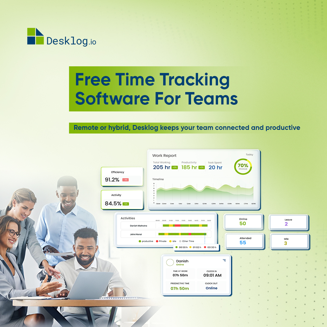 desklog's tweet image. Remote team? Hybrid setup?
Track time the smart way with Desklog – Free Time Tracker⚡
✅ Auto Time Tracking
✅ Offline Logs
✅ Project Timesheets
✅ Leave &amp;amp; Attendance
Try now → desklog.io
#TimeTracking #RemoteWork #Productivity #FreeTool