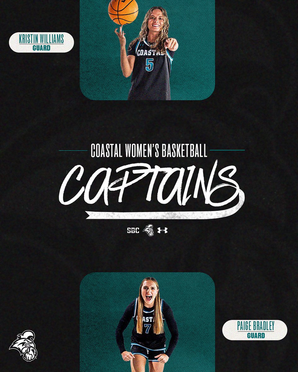 𝙈𝙀𝙀𝙏 𝙏𝙃𝙀 𝘾𝘼𝙋𝙏𝘼𝙄𝙉𝙎

Kristin Williams returns for her second season in teal after making 82 three-pointers last season. 

Paige Bradley comes to Conway after scoring in double figures nine times last season for Tulsa.