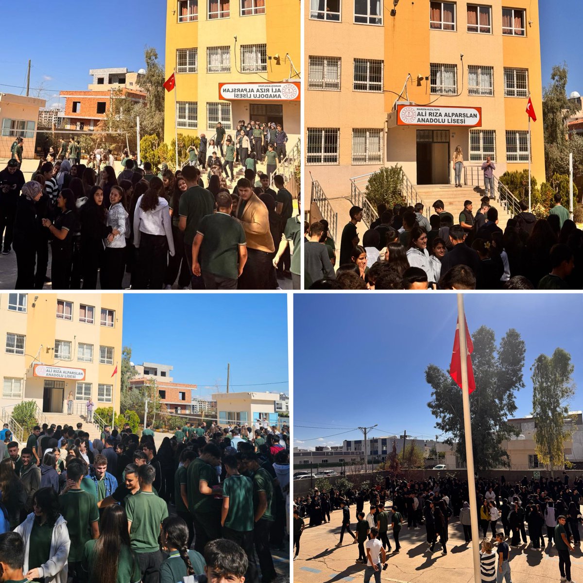 Bugün okulumuzda “Yeşil Vatan - Benim Okulum Geleceğe ÇARE” kapsamında Afetler ve Dayanıklılık Ayı etkinliğinde bilgilendirme eğitimi ve deprem tatbikatı yapıldı.

<a href="/tcmeb/">Millî Eğitim Bakanlığı</a> @Yusuf_Tekin <a href="/tuncay_akkoyun/">Tuncay Akkoyun</a> <a href="/ali_eyyupkoca/">Ali Eyyupkoca</a> <a href="/kzltepekymkmlk/">kızıltepe kaymakamlk</a> <a href="/SuleymnAKIN/">Süleyman AKIN🇹🇷</a> <a href="/akadirgms/">Abdulkadir Gümüş</a>