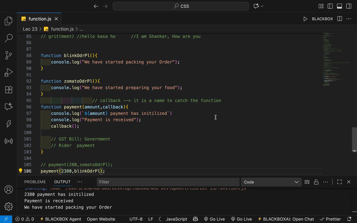 shankardas007's tweet image. Day 23–24 JavaScript Functions &amp;amp; Hoisting in JS

i) Created arrow, callback, &amp;amp; IIFE functions
ii) Learned rest operator
iii) Understood JS execution flow, memory allocation (heap &amp;amp; stack), and hoisting ⚙️

Mentors: @rohit_negi9 &amp;amp; @adityatandon02
#JavaScript #WebDev #Learning