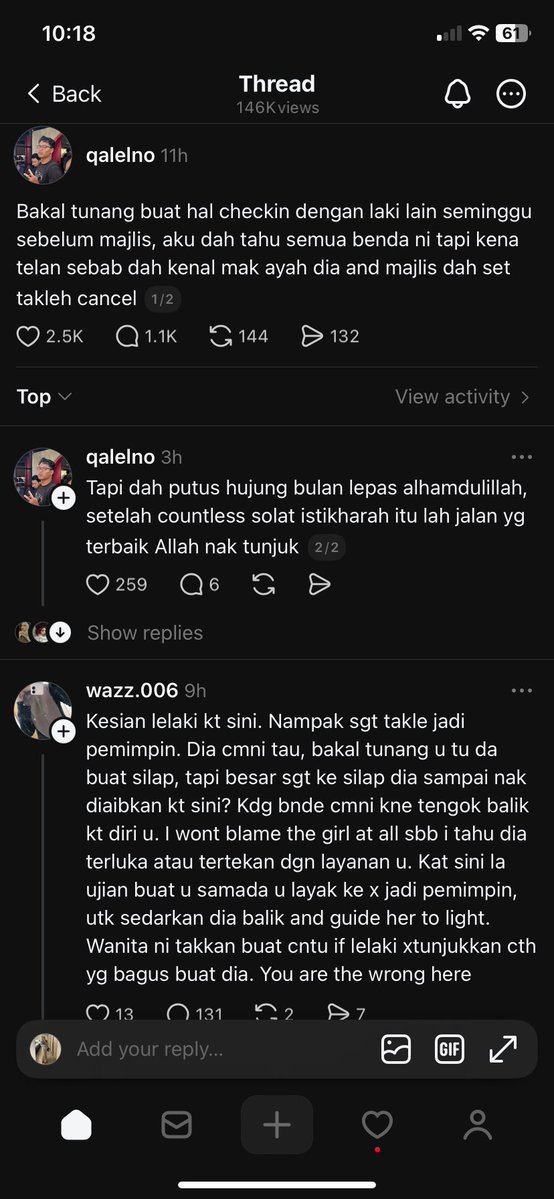 PuanManisDonut's tweet image. Perempuan borak kacip will be like😭
Member cerita tak jadi tunang sebab si gf kantoi check in dengan lelaki lain, alih alih lelaki juga yang salah🥹