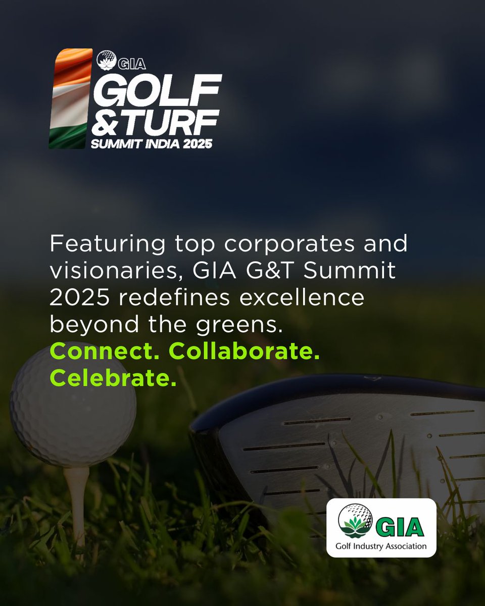 Elite connections. Lasting impressions. Welcome to GIA G &amp; T summit 2025 - where prestige takes the lead.

👉 Register Now: forms.gle/chfQo8QoTi5P5b…

#GIASummit2025 #GolfIndia #GolfIndustry #GolfSummit #GrowGolf #GolfBusiness #GolfLife #GolfCourseManagement #GolfCommunity
