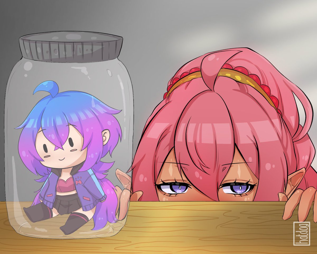 👾 H-hey, get her out of the jar! 👀💦

🛡 Get your own Tiny Raku with the link below 💞
I'll keep track with this one until Raku's goal is "filled" 😆

👾 she just got waaashed 😭