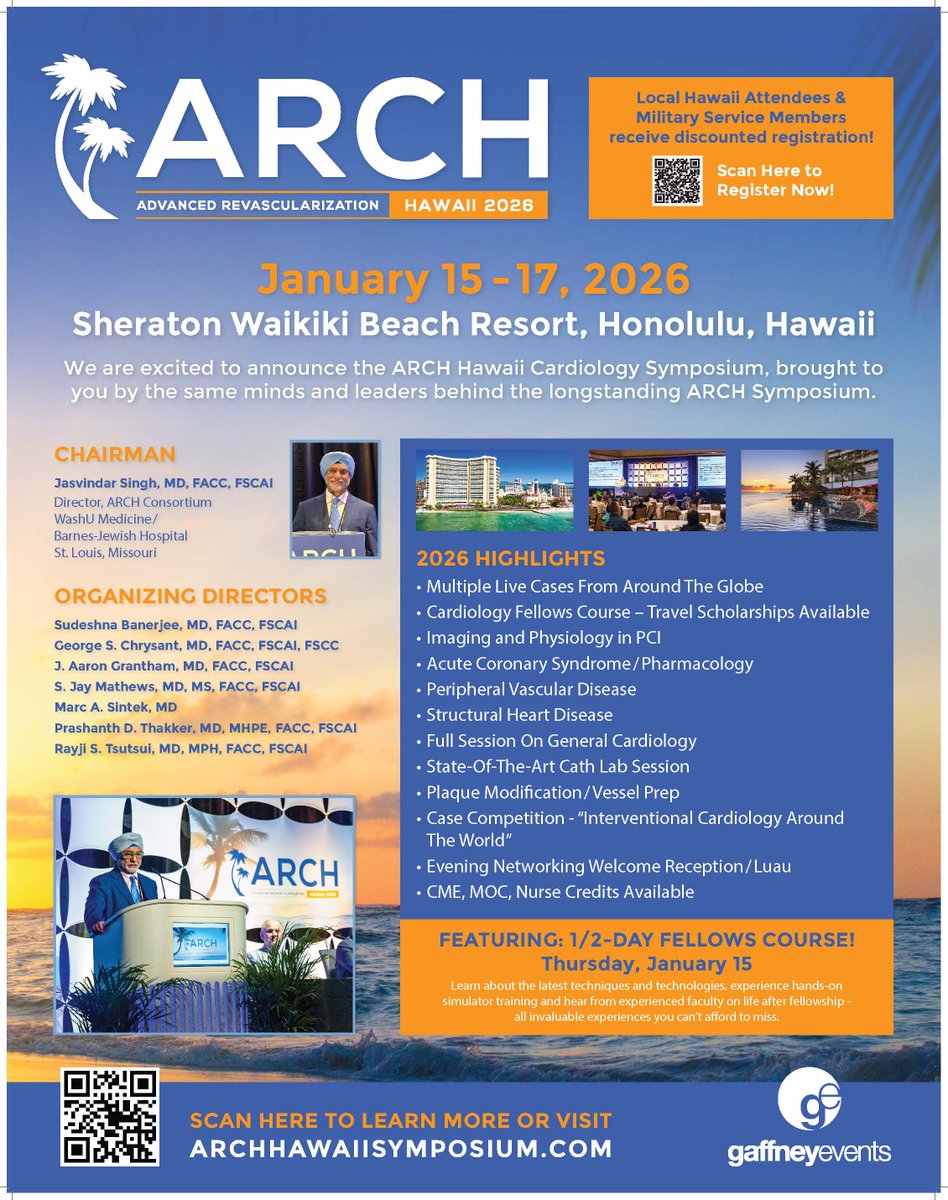 Advanced Revascularization Chapter XIX (ARCH) tweet media