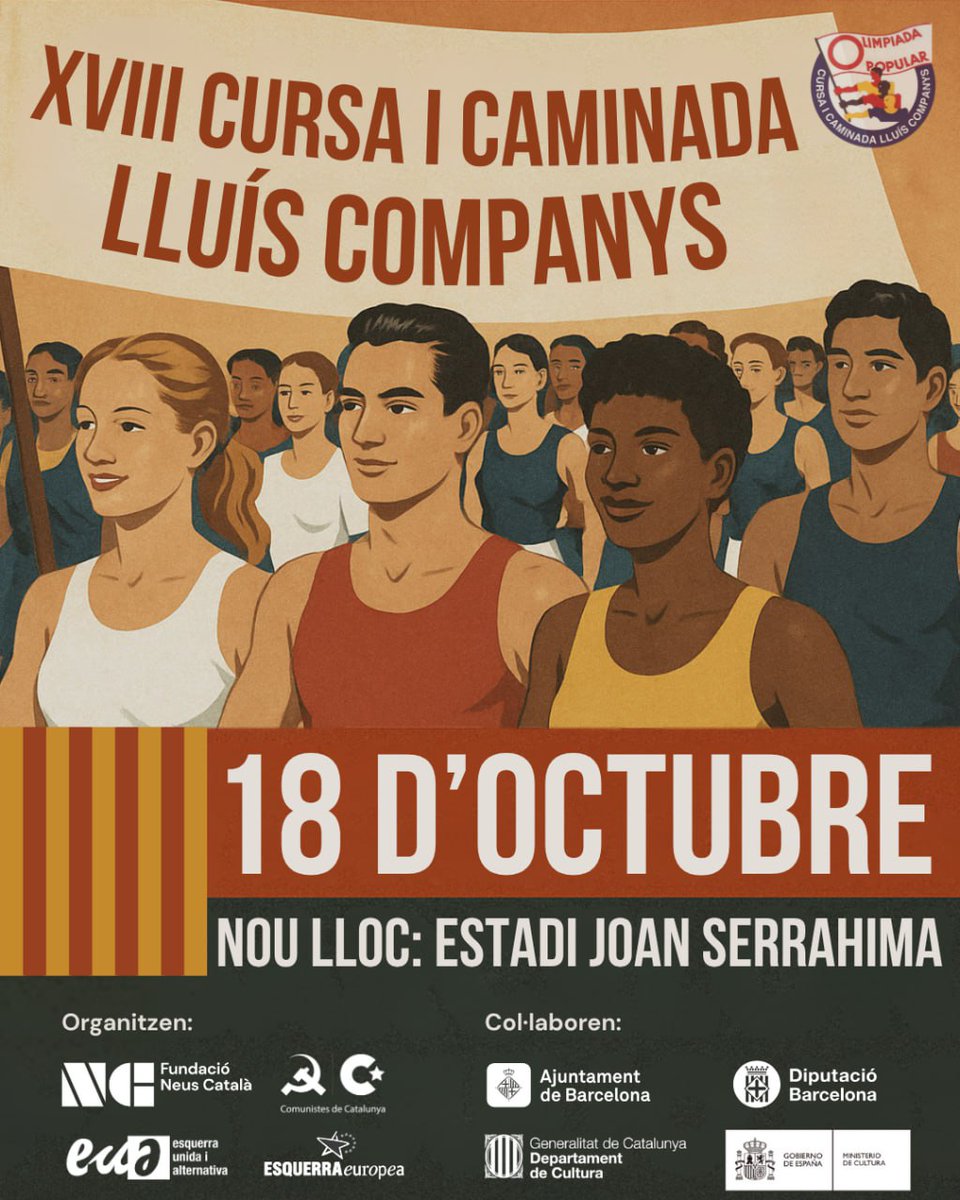 🏃 Que ja gairebé tenim aquí la 18a edició de la Cursa i Caminada Lluís Companys!

😱 Com? Que encara no t'has inscrit? Doncs afanya't, perquè avui ÉS EL DARRER DIA!

📲 cursacompanys.cat/inscripcions/