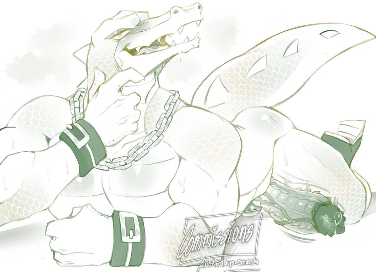 Commission via Bsky! 
Thank you very much!✨

#nsfw #sonicnsfw #vectorthecrocodile