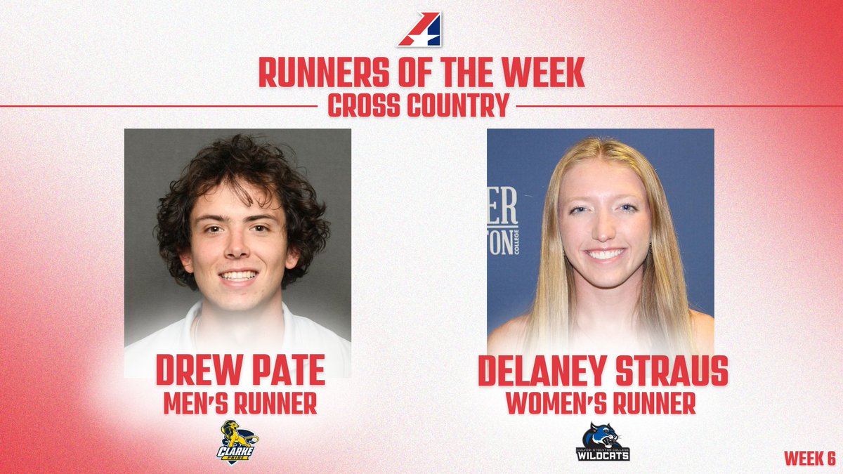 HeartSportsNews's tweet image. 𝐇𝐞𝐚𝐫𝐭 𝐂𝐫𝐨𝐬𝐬 𝐂𝐨𝐮𝐧𝐭𝐫𝐲 𝐑𝐮𝐧𝐧𝐞𝐫𝐬 𝐨𝐟 𝐭𝐡𝐞 𝐖𝐞𝐞𝐤 👟
Men's Runner: Drew Pate
Women's Runner: Delaney Straus
READ MORE: heartofamericaconference.com/sports/mxc/202…
#TheRightWayToPlay