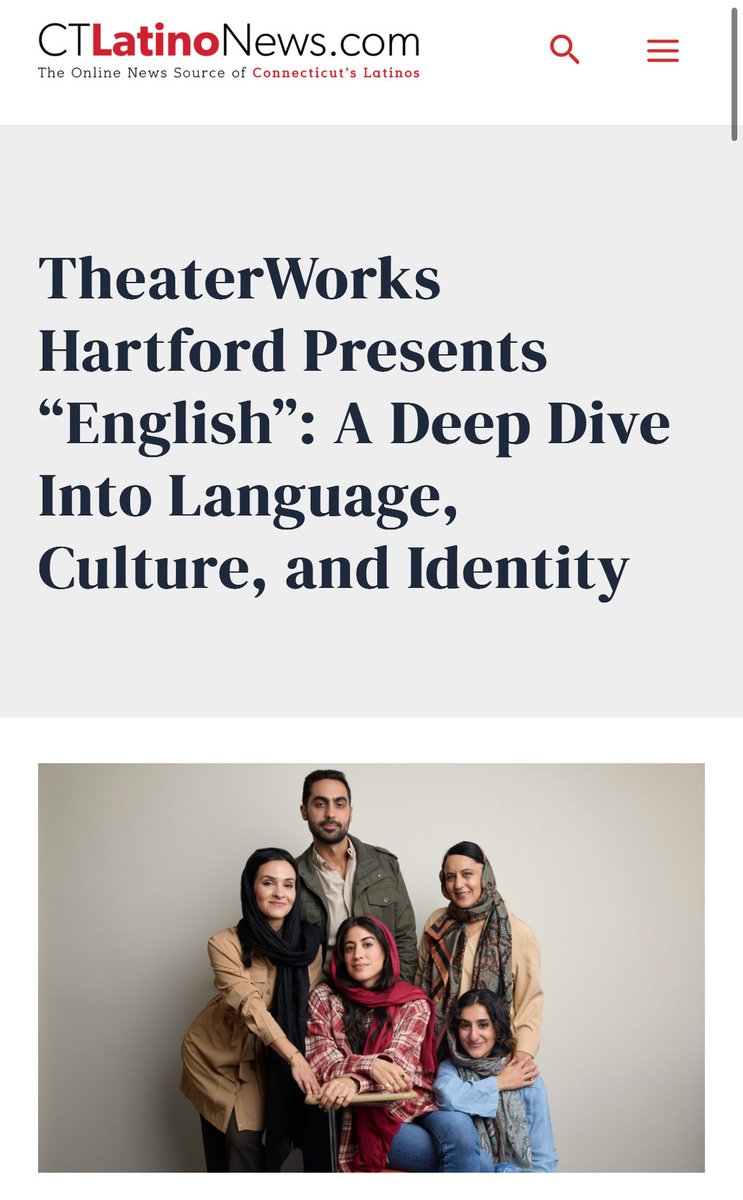 HugoBalta's tweet image. “It is a story that is so much bigger than just one demographic…” Shahi told @CTLatinonews. “It is a story that applies to anybody that has ever tried to be #bilingual…it speaks so beautifully to how our words are like our verbal DNA.”

👉🏽 ctlatinonews.com/theaterworks-h…
-
@TWHartford