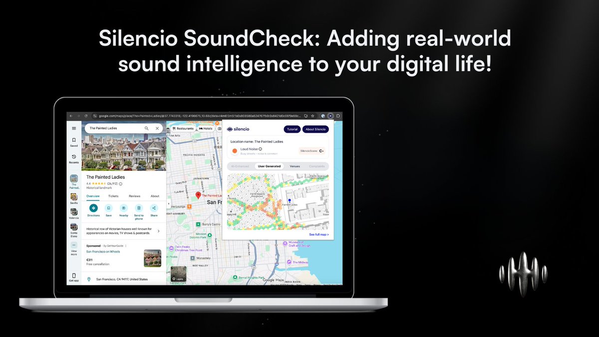 Looking at a hotel, flat, or venue online - but wondering if it’s loud?

You don’t have to guess.

The Silencio SoundCheck Browser Plugin adds a layer of real-world sound intelligence to your digital life.

It works directly inside your browser (Chrome), letting you:

Instantly