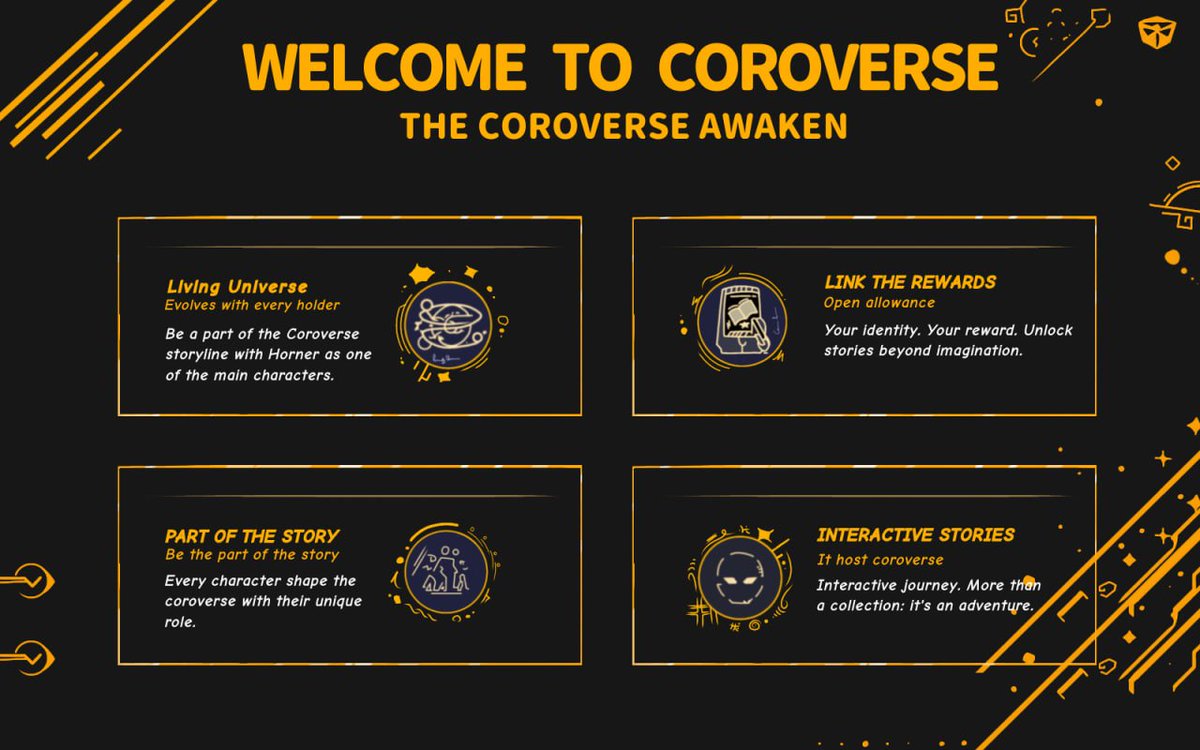 Welcome to Coronad: The Coroverse Awakens. 

It's an interactive journey. A living comic universe where every holder becomes part of the story, weaving identity, comics, and rewards together.