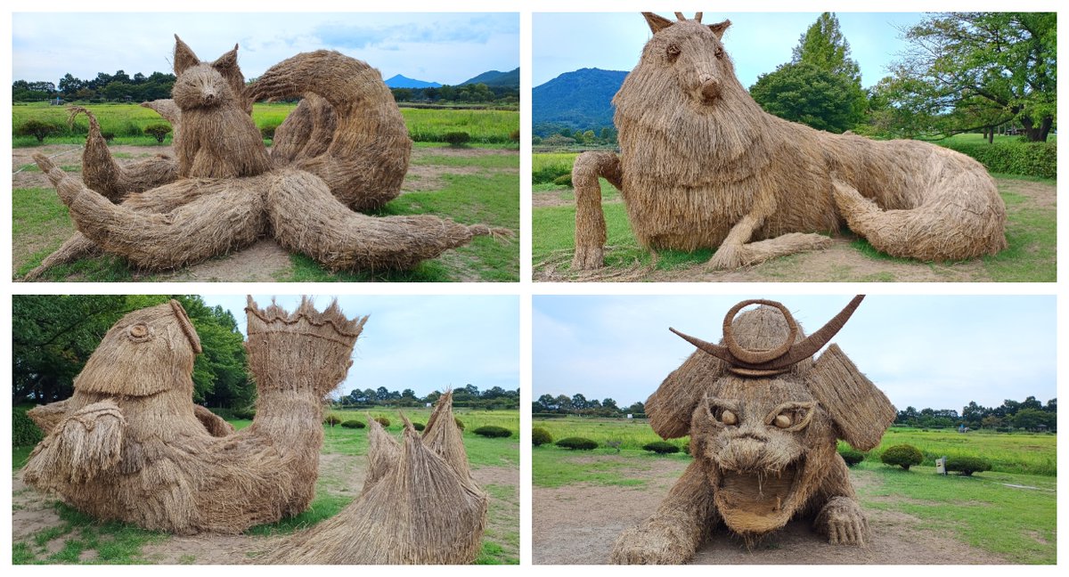 heatonmoorpark's tweet image. Art festival and the park.....Student Artists Awaken Mythical Beasts of the Echigo Region Using Straw     #art #installation #straw   spoon-tamago.com/wara-art-festi…