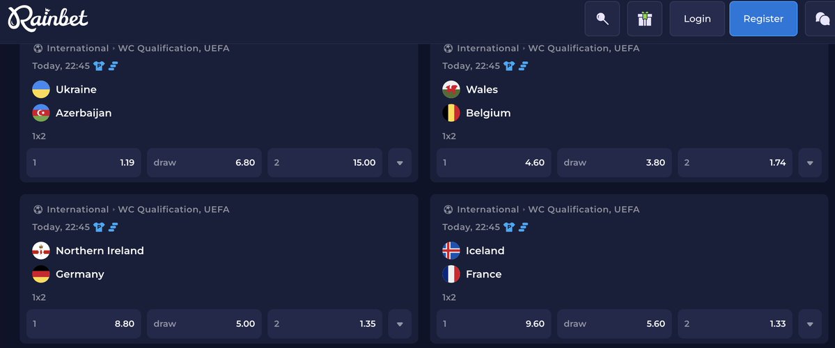 oraclebnbio's tweet image. We weren't joking about competitive odds on our decentralized Sportsbook.
Rainbet vs sports.oraclebnb.io for tonights WC Qualifiers
No sign-ups.
No KYC.
No deposits / withdrawals, just onchain betting.
Powered by @azuroprotocol
$oracle
