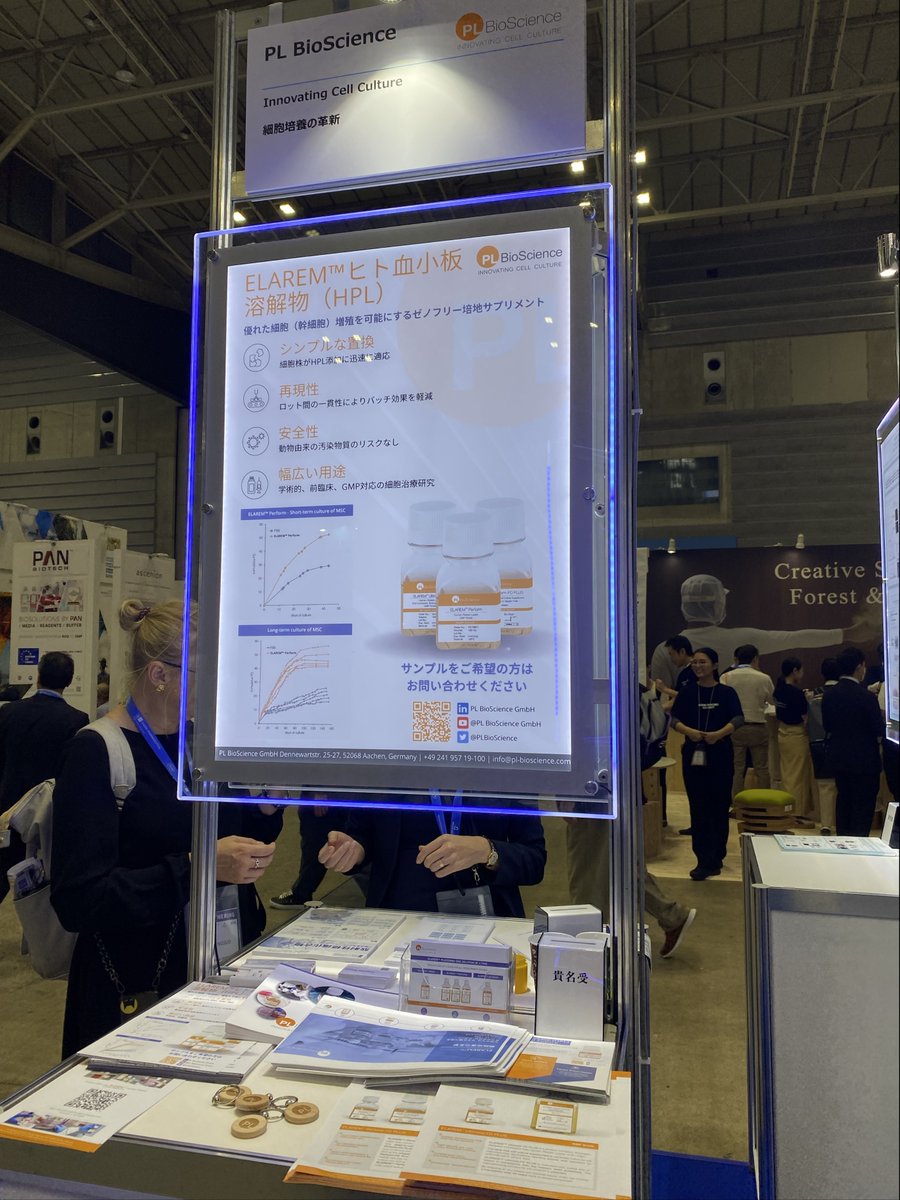 🙌 Our #PLTeam was at BioJapan exploring new frontiers in #RegenerativeMedicine and #CellTherapy.

🤔 Looking to future-proof your #CellExpansion? Reach out today to discover our #HumanPlateletLysate and join our #PLPlanet 🧡

#BioJapan #CellTherapy #RegenerativeMedicine #Biotech