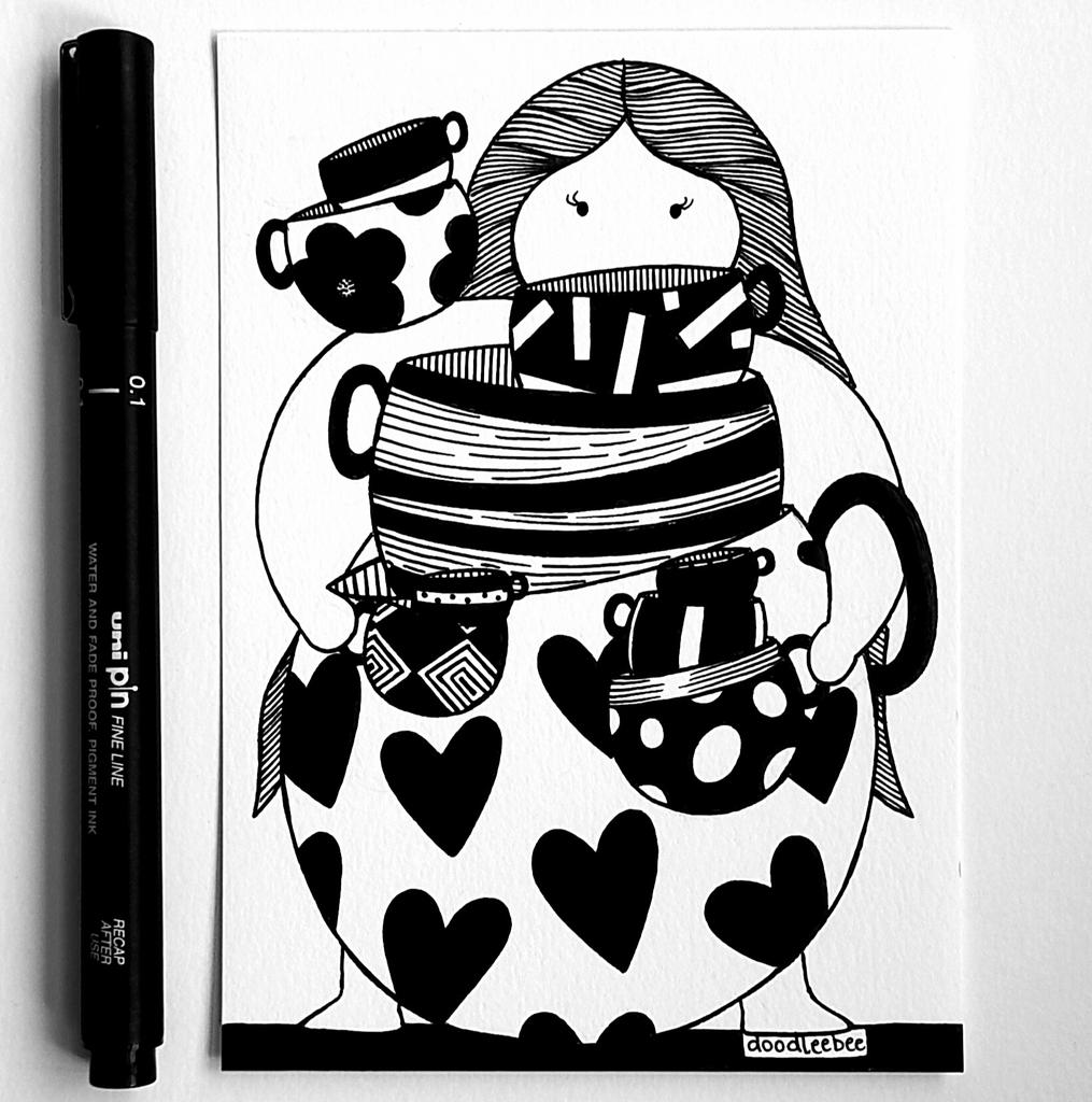 Inktober Prompt 13 - Drink

Thirsty?! 😜

#Doodleebee #inktober2025 #inktober #coffeelover #drink #art