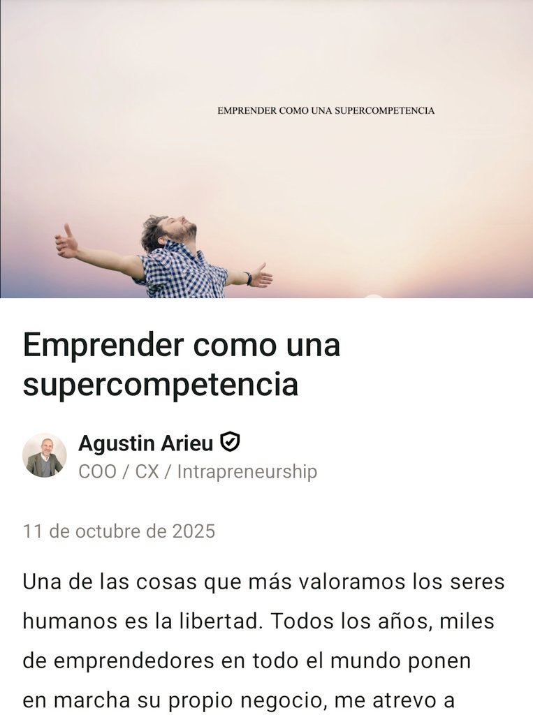 AgustinBAires's tweet photo. Te invito a leer esta nota sobre los empleados intrapreneurs, un nuevo perfil que emerge con fuerza en tiempos de disrupcion tecnológica 

#intrapreneurship #Future #Innovation

https://t.co/xoG3mULQjQ https://t.co/uNGTi7e5UU