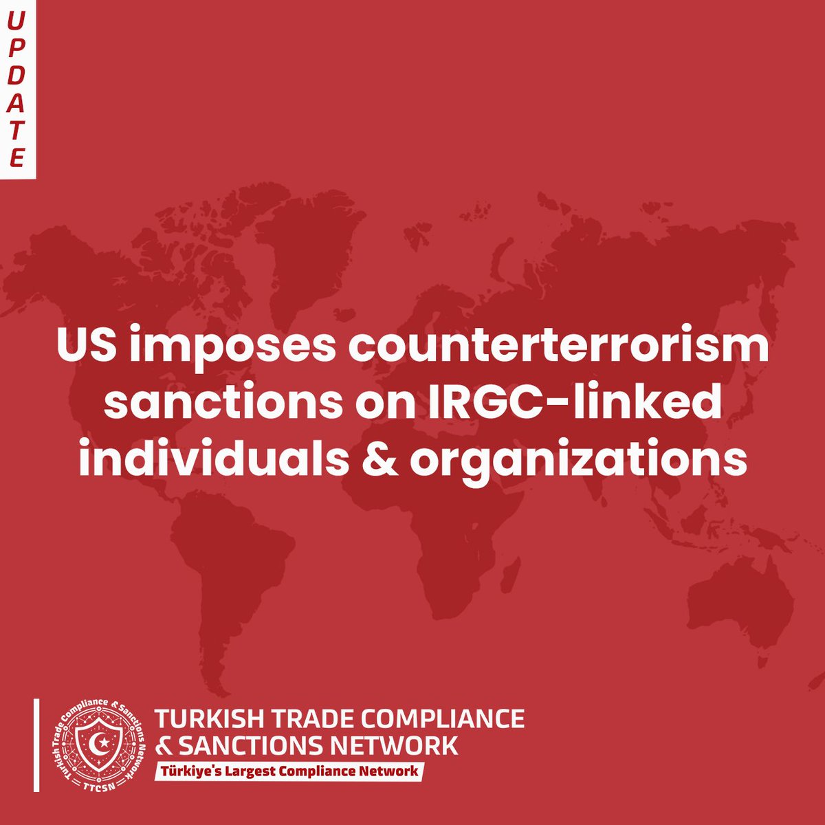 ttcsnetwork's tweet image. The US has designated 2 organizations and 6 individuals for supporting Iran’s Islamic Revolutionary Guard Corps (IRGC) and affiliated militia groups, under Executive Order 13224, which authorises counterterrorism sanctions.

#TTCSN #TürkiyeTradeCompliance #ExportControl