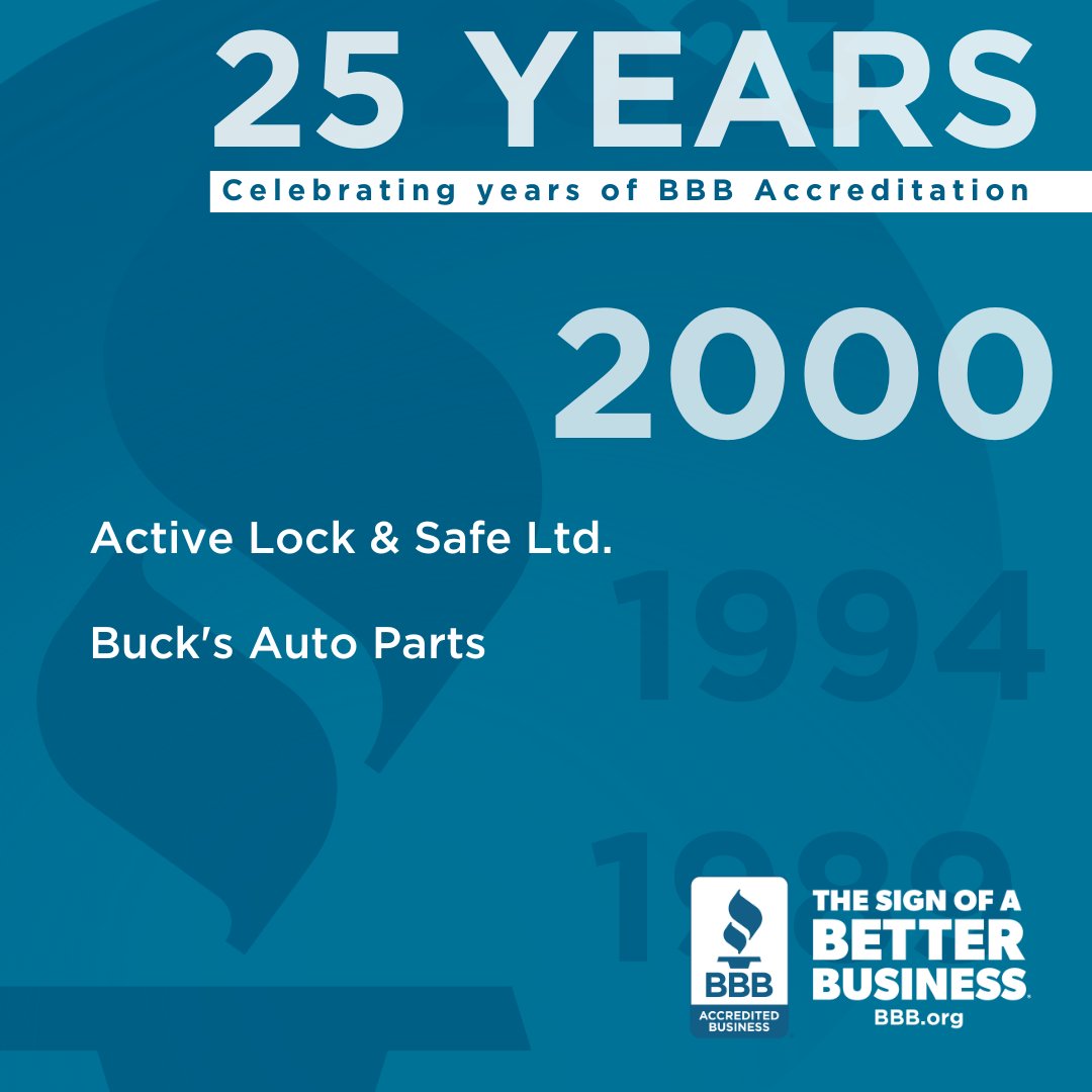 A round of cheers to these businesses for reaching the impressive milestone of 15, 20 and 25 years with BBB Accreditation! Thank you for your unwavering commitment to building trust and setting high standards for customer service.

#BBBAccreditation #BusinessSuccess #BBBAlberta