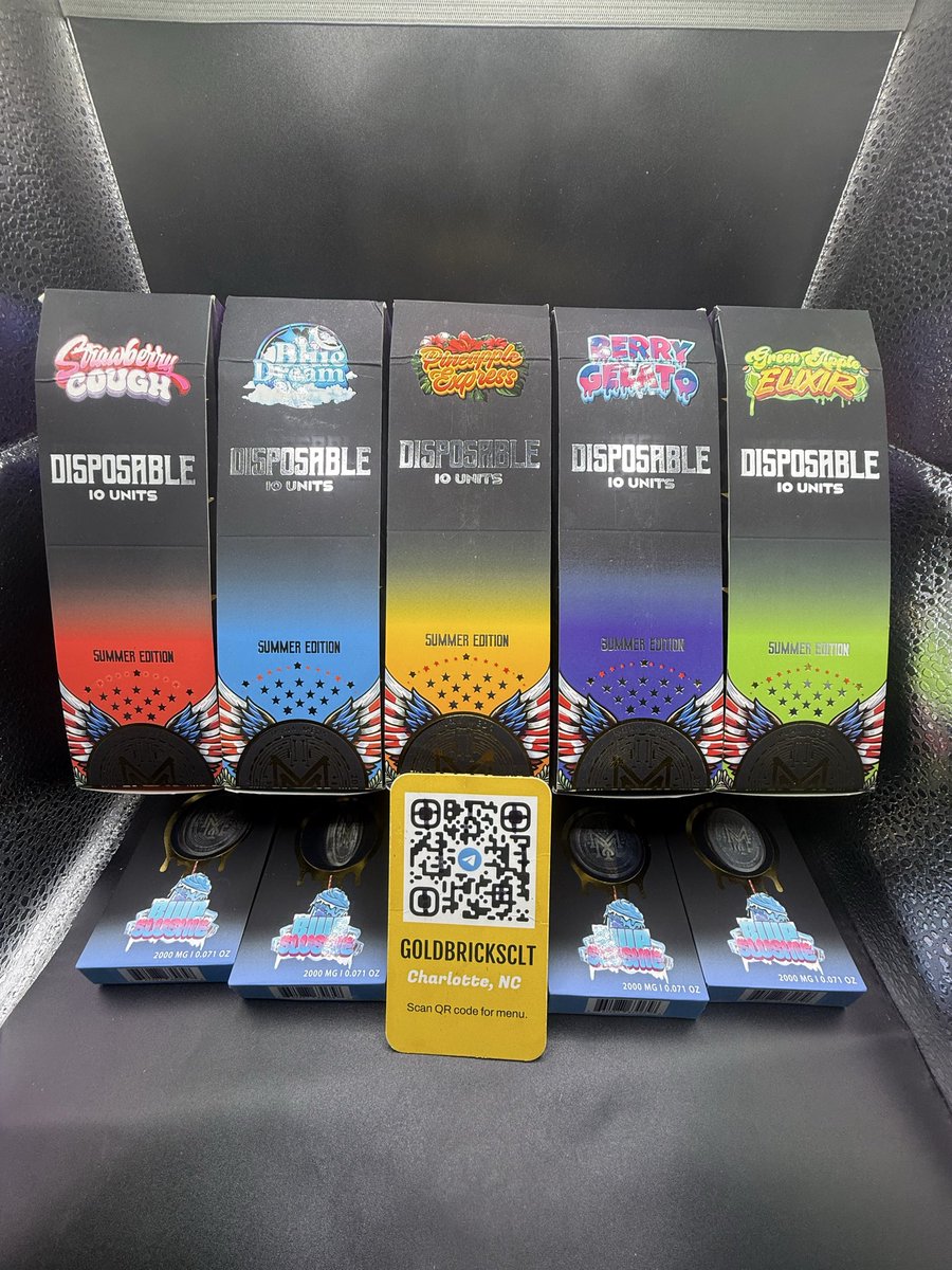 GOLDBRICKSNC's tweet image. 2G DISPOSABLES NOW AVAILABLE ‼️

DM FOR MENU 👀💯🔥🔥🔥

#CLTPLUG #CHARLOTTE #CLTPLUGS #CHARLOTTEWEED #PLUG #CLTGAS #CHARLOTTEGAS #CONCORD #UNCC #UNCCPLUG #JWU #UPTOWN #SOUTHPARK #CLTWEED #CLT #CLTFREAKS #CHARLOTTEFREAKS #CHARLOTTEPLUGS