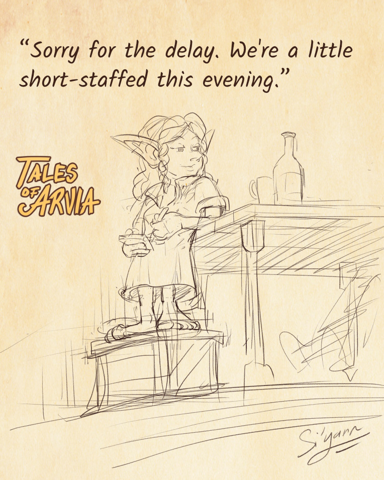dhwillison's tweet image. Not everyone on Tales of Arvia is giant! Meet Craxi. I love subverting expectations: on Arvia, most goblins are friendly. A goblin-run beach bar is a recurring setting

Thanks to @siyann_stuff for bringing our little goblin to life
#fantasyadventure #talesofarvia #fantasyhumor