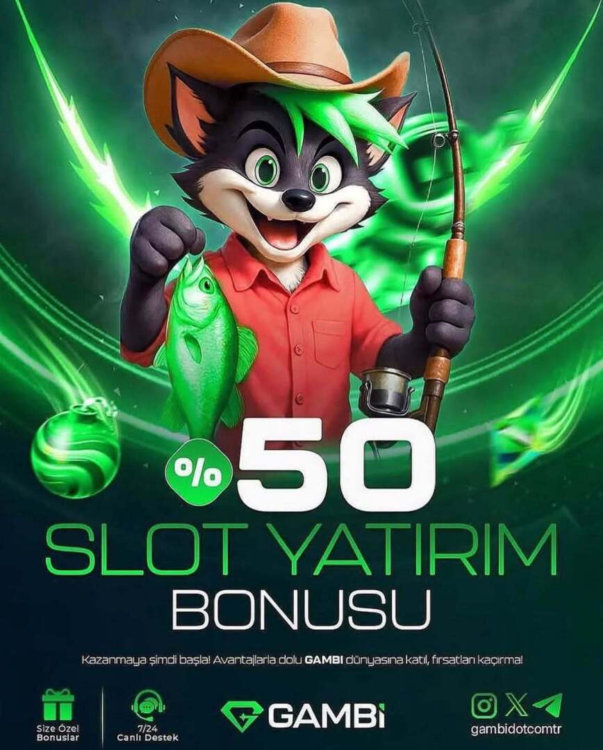 Unlock exclusive rewards today! Enjoy a 50% slot investment bonus with fast withdrawals. Invest a minimum of 500 TL and maximize your earnings. Don't miss out—this offer is valid only on Mondays and Wednesdays! Güncel giriş: ift.tt/aRMTVHY #Gambi #GambiCasino #slot #bo…