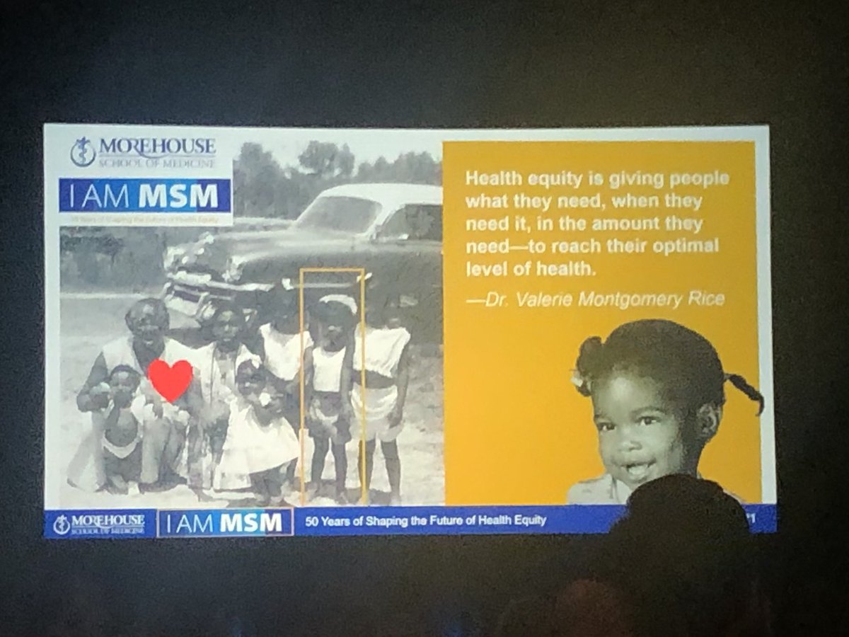 dandunlop's tweet photo. I’m inspired this morning to hear the words of Dr. Valerie Montgomery Rice, first woman to lead Morehouse School of Medicine (MSM) as President and CEO. Thank you #shsmd25 for making this possible. https://t.co/7Xg8xQ2kae