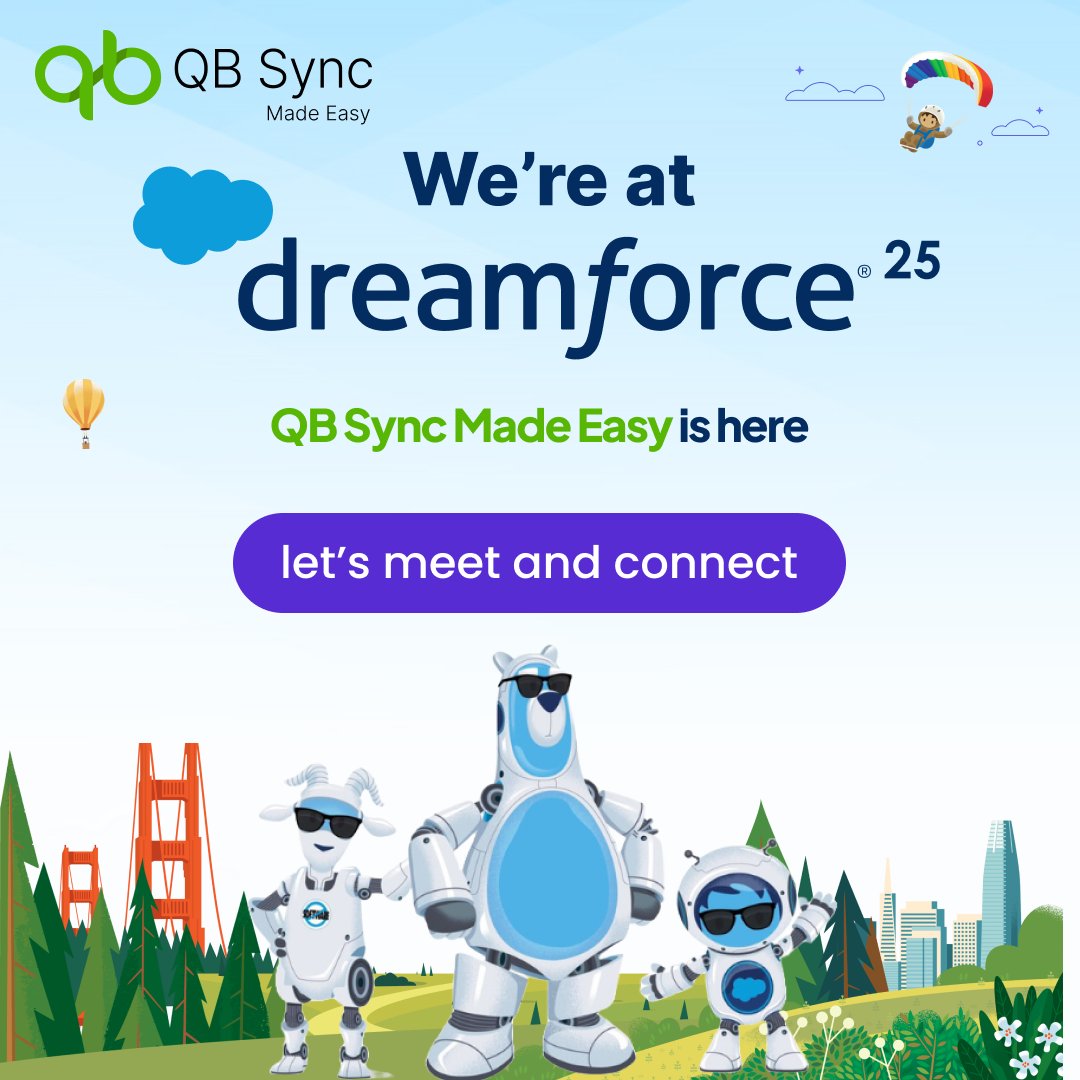 QBmadeasy's tweet image. @Dreamforce just got a sync-upgrade!

QB Sync Made Easy is here to simplify your @QuickBooks – @salesforce integration.

Let’s catch up and make accounting smarter together! calendly.com/hic-global-sol…

#SalesforceEvent #Salesforce #quickbooks #syncsmarter #Dreamforce2025 #DF25