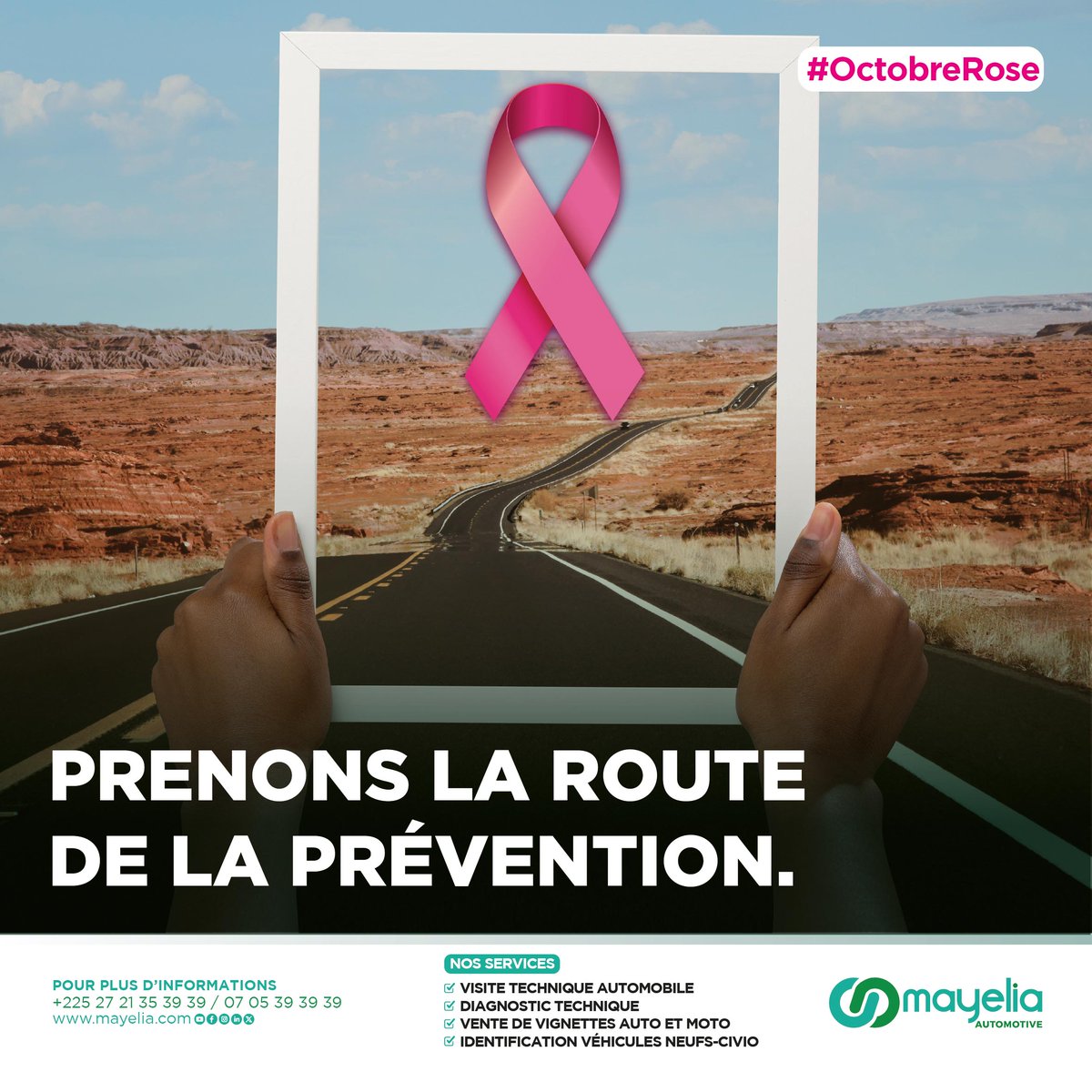Prenons la route de la prévention avec Mayelia Automotive!

Tout comme la visite technique préserve votre sécurité sur la route, une consultation médicale régulière permet de préserver votre santé et d’anticiper les risques liés au cancer du sein.

#MayeliaAutomotive #OctobreRose