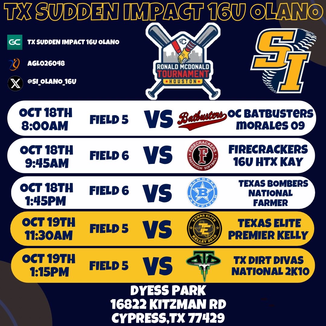 Saturday can’t come any sooner! Come check us out this weekend <a href="/TCSFastpitch/">TC Fastpitch</a> Ronald Mcdonald. #SIYOUKNOW