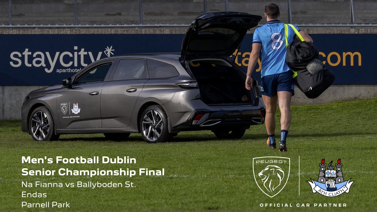 Wishing <a href="/clgNaFianna/">CLG Na Fianna</a> and <a href="/Bodengaa/">Ballyboden St Endas</a> the very best of luck on Saturday <a href="/DubGAAOfficial/">Dublin GAA</a> Championship Final at Parnell Park!   

Proudly supporting men’s football as the official car sponsor of the GAA.

#Peugeot #MensFootball #UpTheDubs