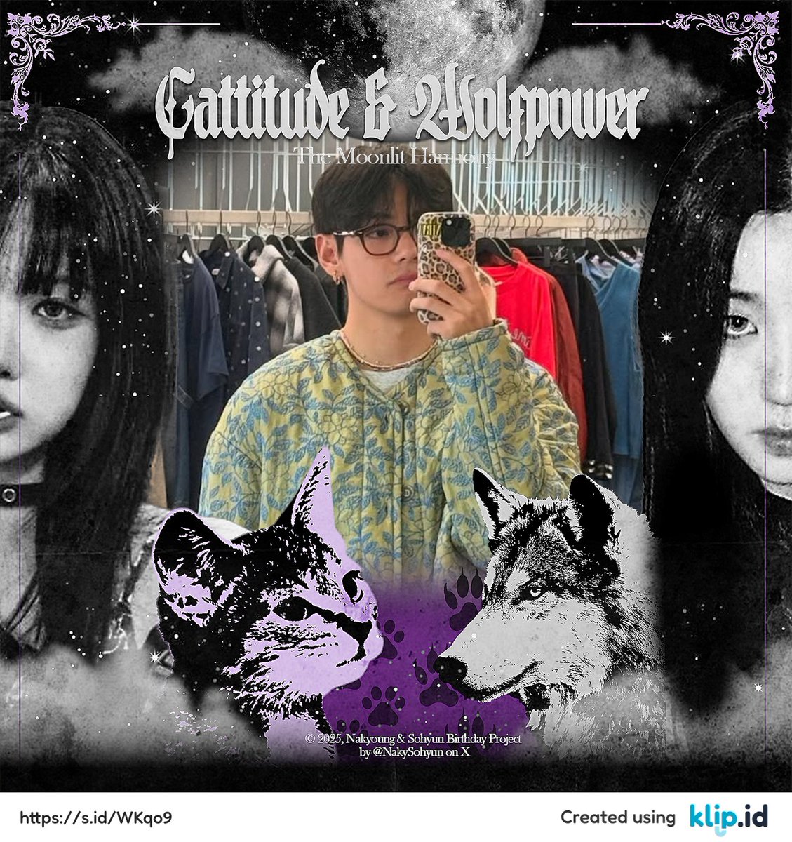 taevhyoeng's tweet photo. @NakySohyun Happy Birthday to Sohyun! 
May your days ahead be gentle and kind, wrapped in love from WAV and the joy you’ve so freely shared with us. Keep shining, always.

@ninghzhuo @d_ddabloe  @maendariku 

#CelestialPawsAndHowls
#소현나경달빛기록
#Happy_S7S14_Day

https://t.co/3BYQssZb2w https://t.co/hEJ1fkdX0T