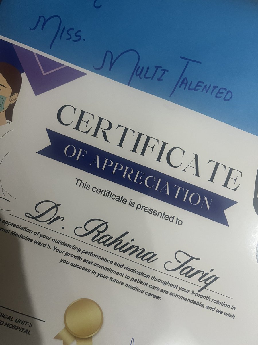 Aik bar phr “ best House officer” of medicine ward 😭♥️