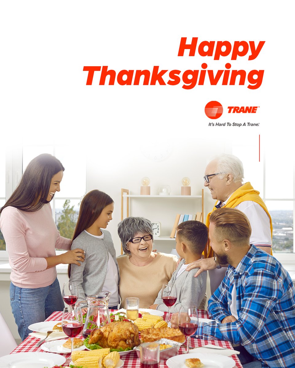 TraneMidwest's tweet image. This Thanksgiving, enjoy the moments that matter most. With a Trane heat pump, your home stays perfectly warm so you can focus on family, food, and gratitude - not the weather outside.

#Thanksgiving #TraneCanada #Trane #Heating #HVAC