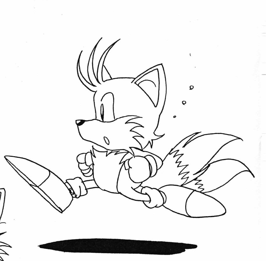TheBlueGale's tweet image. Something I've just noticed recently was that, Tails had actually gone through a minor redesign in his reference sheets during the classic era lol.

For example, his Sonic 2 design had a longer snout while his post S2 tweaked design gave him a shorter one and a bigger head.